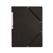 Desky s chlopněmi a gumičkou Q-Connect - A4, černé, 10 ks