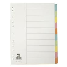 Papírové rozlišovače Q-Connect - A4, s barevným okrajem, 10 listů