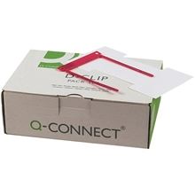 Archivační spony Q-Connect - D-klip, červené, 100 ks