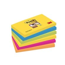 Samolepící bloček Post-it Super Sticky - 76 x 127 mm, Carnival, 6 x 90 lístků