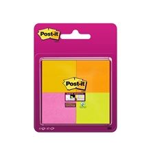 Samolepící bloček Post-it Super Sticky - 47,6 x 47,6 mm, mix barev, 4 x 45 lístků
