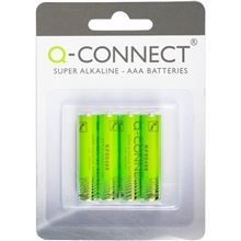 Alkalické baterie Q-Connect - 1,5V, LR03, typ AAA, 4 ks
