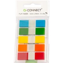 Samolepicí záložky Q-Connect - plastové, 12,5 x 43 mm, 5 barev