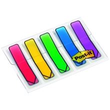 Záložky Post-it ve tvaru šipky - 11,9 x 43,1 mm, mix barev, 5 ks