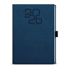 Denní diář 2026 Fabric - A5, modrý