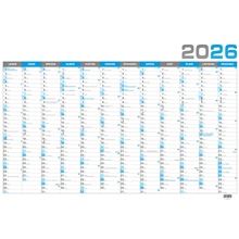 Nástěnný roční modrý kalendář 2026