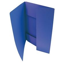 Papírové desky s chlopněmi HIT Office - A4, modré , 50 ks