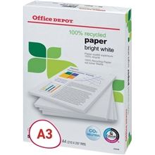 Recyklovaný papír Office Depot BRIGHT WHITE A3 - zářivě bílá, 80 g/m2, CIE 150, 500 listů