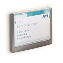 Informační štítek Durable CLICK SIGN - 149 x 105,5 mm, šedý