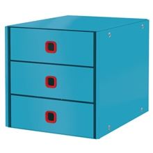 Zásuvkový box Leitz Click&Store Cosy - 3 zásuvky, klidná modrá