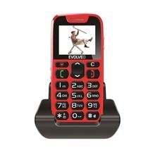 EVOLVEO EasyPhone, mobilní telefon (červená barva)