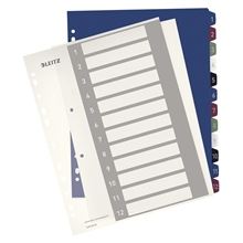 Plastové rozlišovače Leitz Style - A4+, barevné, 1-12, sada 12ks