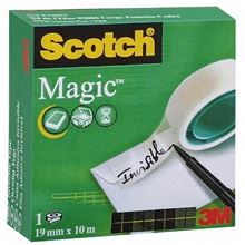 Lepicí páska Scotch Magic - neviditelná, popisovatelná, 19 mm x 10 m