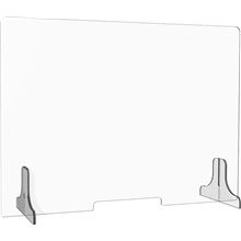 Ochranná přepážka s nízkým výřezem, 900 x 650 x 6 mm - transparentní