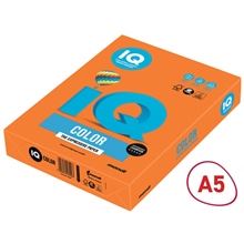 Barevný papír IQ Color A5 - OR43, oranžový, 80g/m2, 500 listů