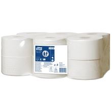 Toaletní papír jumbo Tork - T2, 2vrstvý, bílý, 188 mm, 12 rolí