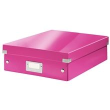 Krabice Click & Store Leitz WOW - M, růžová