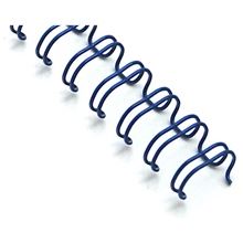 Drátěné hřbety 1/4" - průměr 6,4 mm, 3:1, modré, 100 ks
