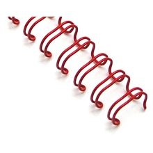 Drátěné hřbety 1/4" - průměr 6,4 mm, 3:1, červené, 100 ks