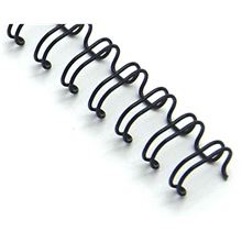 Drátěné hřbety 1/4" - průměr 6,4 mm, 3:1, černé, 100 ks