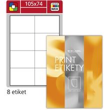 Univerzální etikety S&K Label - mix barev, 105 x 74 mm, 800 ks