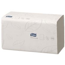 Skládané papírové ručníky Tork - H3, bílé, 2vrstvé, 250 ks