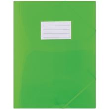 Desky s chlopněmi a gumičkou Donau - A4, plastové, zelené, 1 ks