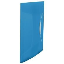 Desky s chlopněmi a gumičkou Esselte VIVIDA - A4, plastové, modré, 1 ks