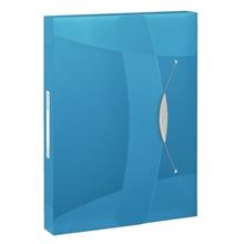 Box na spisy s gumičkou Esselte VIVIDA - A4, modrý, 4,0 cm