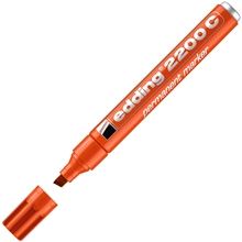 Permanentní popisovač Edding 2200 - zkosený hrot, oranžový