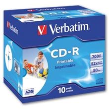 CD-R Verbatim Printable - potisknutelná, standard box, 10 ks