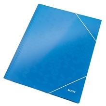 Desky s chlopněmi a gumičkou Leitz WOW - A4, modré, 1 ks