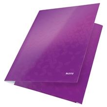 Desky s chlopněmi a gumičkou Leitz WOW - A4,  purpurové, 1 ks
