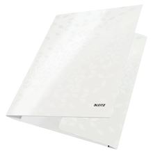 Desky s chlopněmi a gumičkou Leitz WOW - A4, bílé, 1 ks