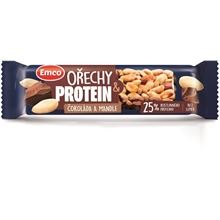 Tyčinka Emco - ořech&protein, čokoláda a mandle, 40 g