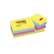 Samolepící bloček Post-it - 38 x 51 mm, energické barvy, 12 x 100 lístků