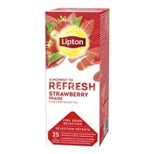 Ovocný čaj Lipton Refresh - jahody, 25x 1,6 g