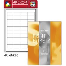 Univerzální etikety S&K Label - bílé, 48,5 x 25,4 mm, 4 000 ks