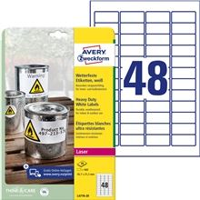 Velmi odolné polyesterové etikety Avery Zweckform - bílé, 45,7 x 21,2 mm, 960 ks