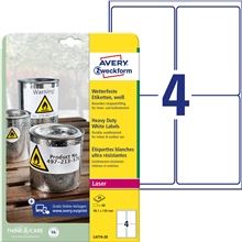 Velmi odolné polyesterové etikety Avery Zweckform - bílé, 99,1 x 139 mm, 80 ks