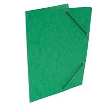 Prešpánové desky s gumičkou bez chlopní HIT Office - A4, zelené, 20 ks