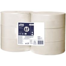 Toaletní papír jumbo Tork - T1,  2vrstvý, bílý recykl, 260 mm, 6 rolí