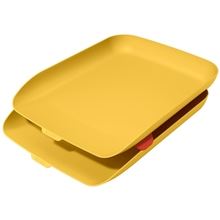 Zásuvky Leitz Cosy - plastové, teplé žluté, 2 ks