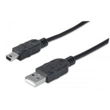 Propojovací kabel USB 2.0 Manhattan - A -B mini 5 pin, 1,8 m