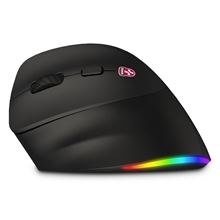 Ergonomická vertikální myš CONNECT IT FOR HEALTH Cloudy LEFT BLACK - bezdrátová, pro leváky, černá