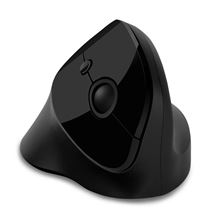 Ergonomická vertikální myš CONNECT IT FOR HEALTH Gloss BLACK - bezdrátová, černá