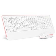 Bezdrátový set klávesnice a myši CONNECT IT Combo PinkLine WHITE - CZ + SK, bílo-růžový
