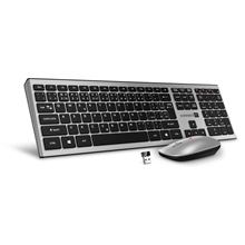 Bezdrátový set klávesnice a myši CONNECT IT Combo ScissorLine SILVER - CZ + SK, stříbrno-černý