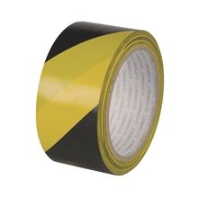Značkovací páska Q-Connect - samolepicí, 48 mm x 20 m, žlutá/černá, 6 ks