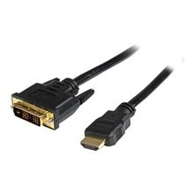 Video kabel StarTech HDMI to DVI-D Cable - délka 2m, M/M, pozlacené konektory, černý